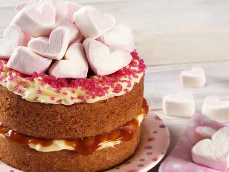 Marshmallow valentines cake recipe