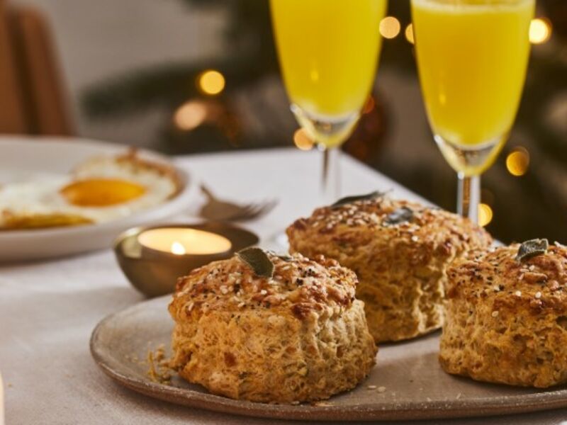 Christmas Morning Scones and Mimosas