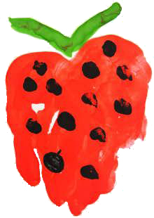 Handprint strawberry 