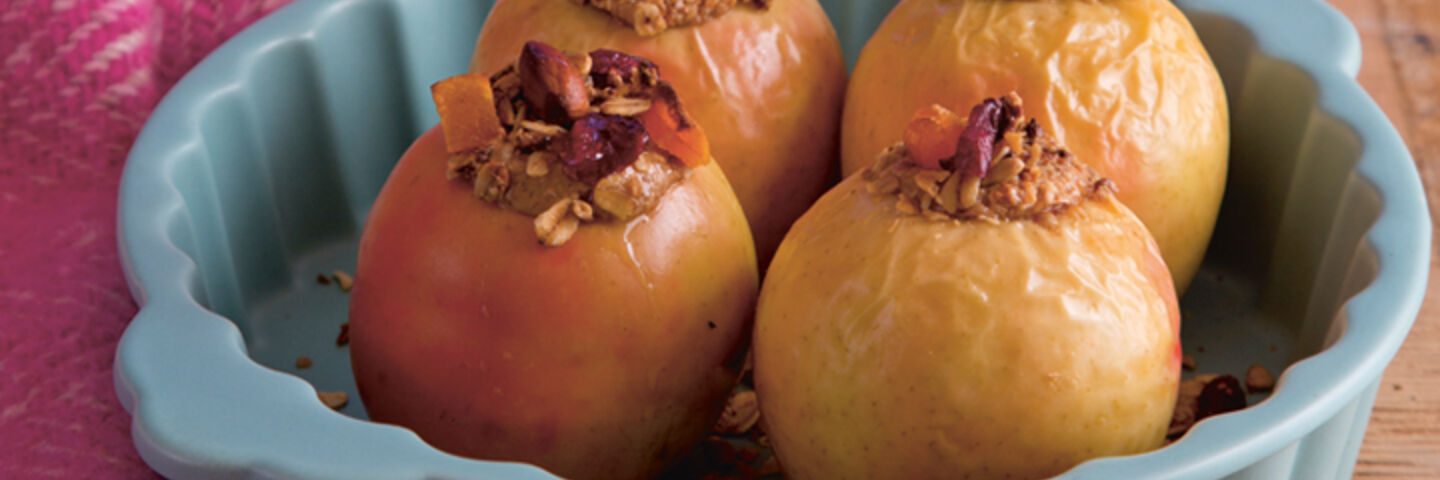Baked apples with nut butter recipe