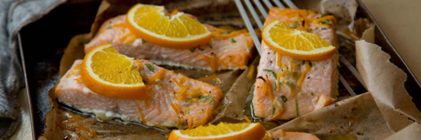 Oven baked salmon chopped orange recipe