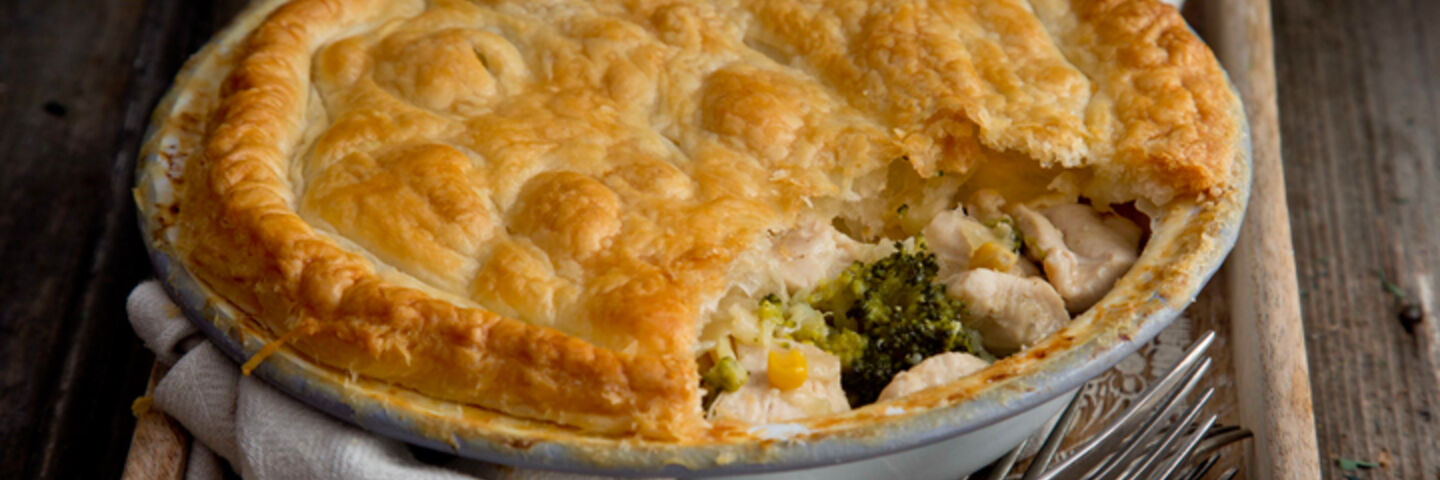 Chicken sweetcorn broccoli  pie recipe