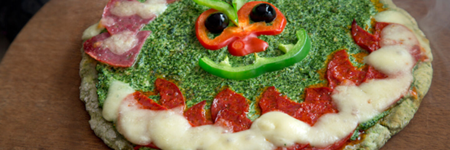 Green ghouly pizza recipe