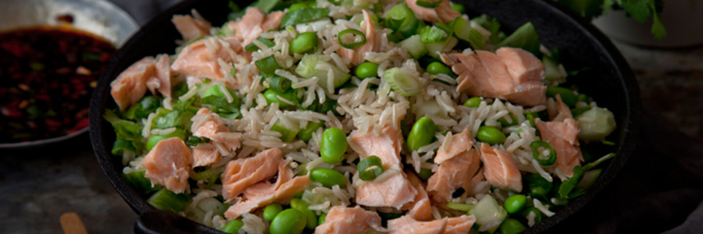 Salmon brown rice recipe