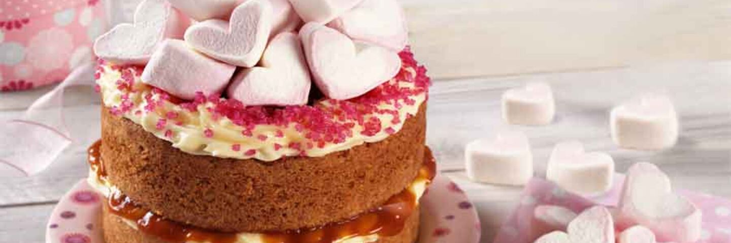 Marshmallow valentines cake recipe