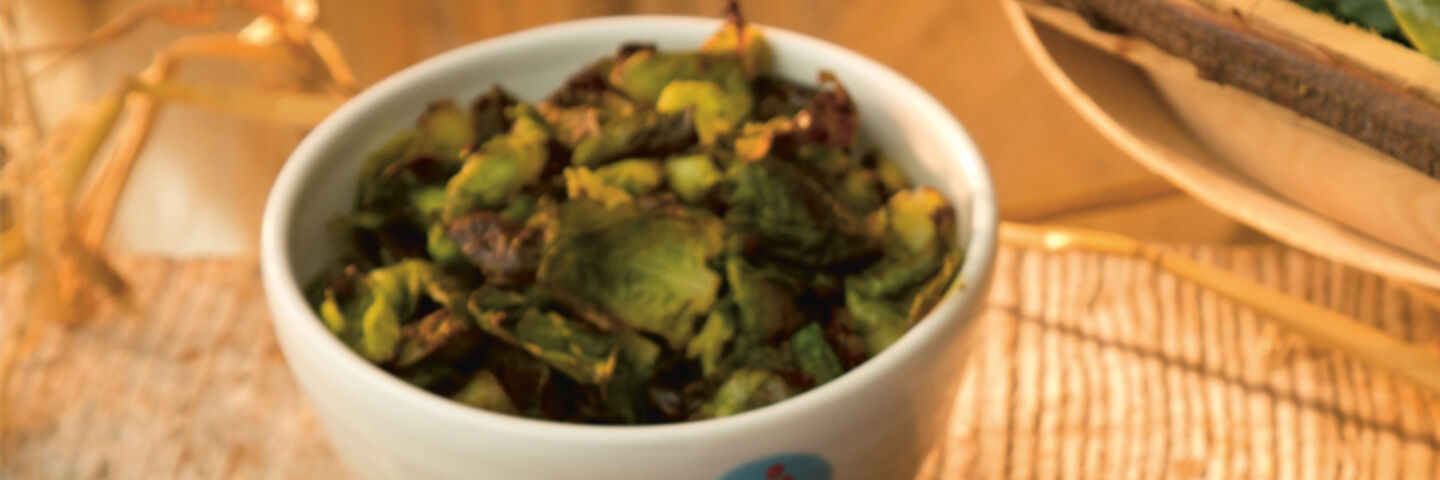 Happy pear spicy brussel sprout crisps
