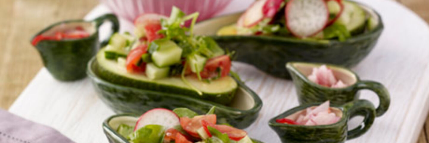 Avocado, Red Onion & Vine Cherry Tomato Salad with Lime & Coriander Salsa