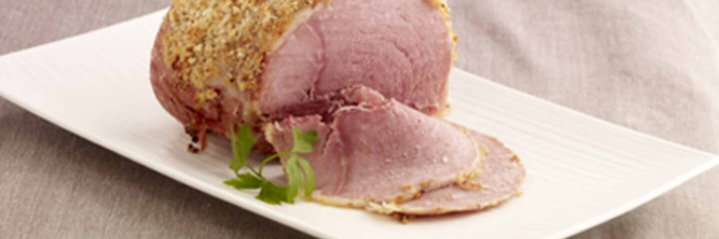 Whole Baked Ham with a Herb crust and Colcannon