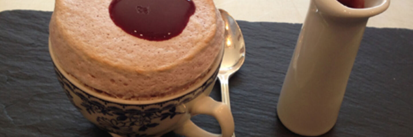 Blackberry Soufflé with Pastry Cream