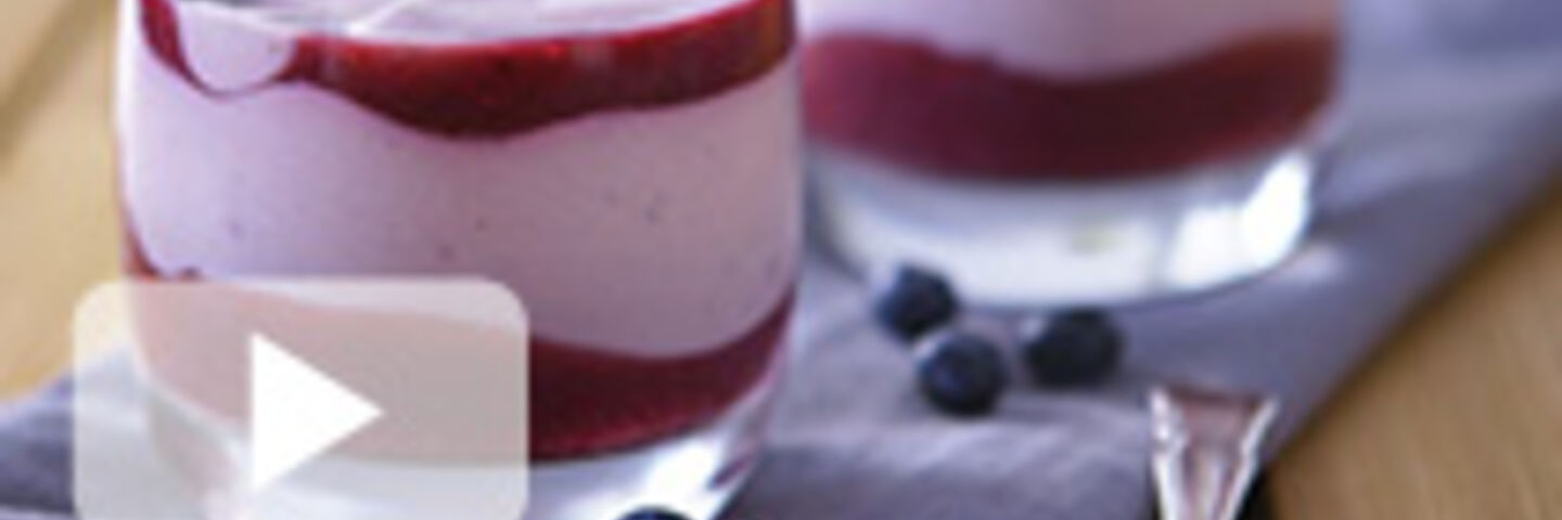Yogurt, Apple and Blueberry Compote Fool