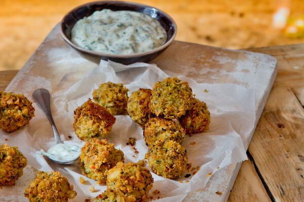 SuperValu The Happy Pear Chickpea Fritters with Summer Tzatziki