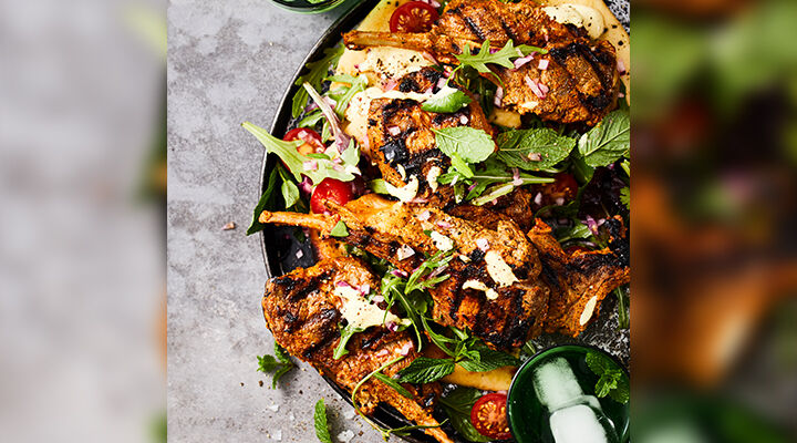Tandoori lamb tomahawk chops recipe