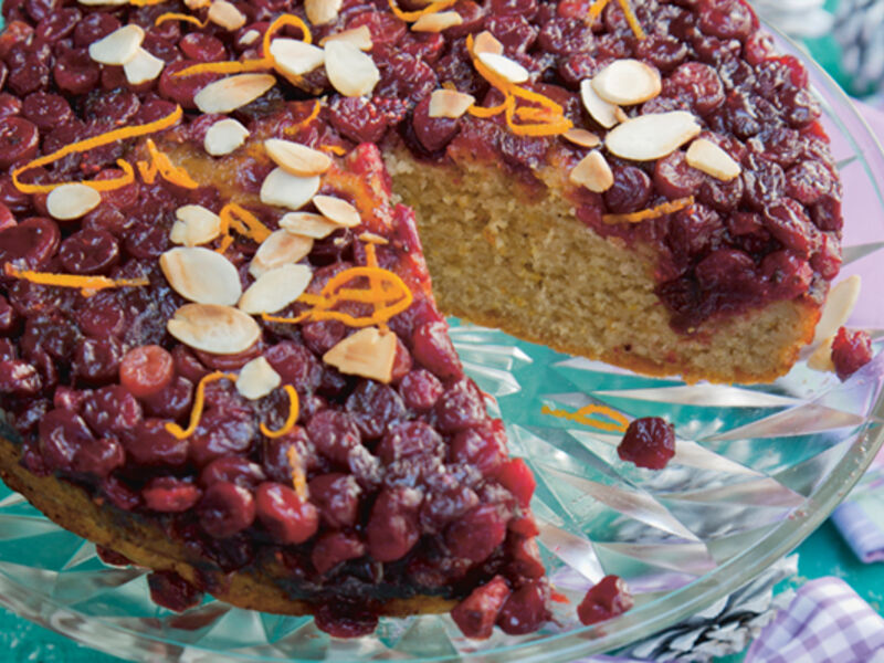 Cranberry orange upside down cake recipe