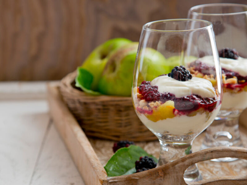 Apple black berry yogurt recipe