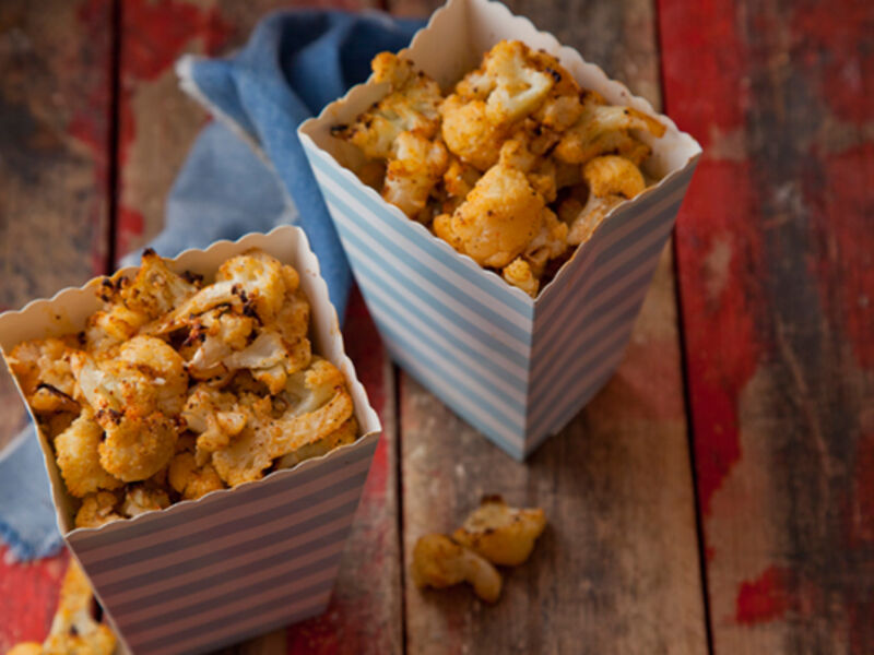 Cheesy cauliflower popcorn recipe