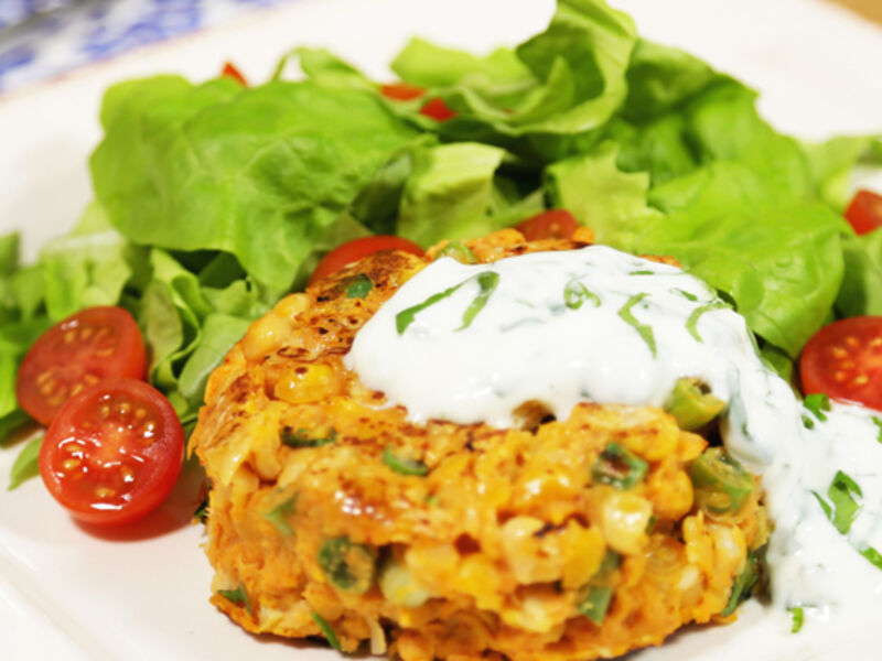 Curried Chickpea and Sweet Potato Burger recipe