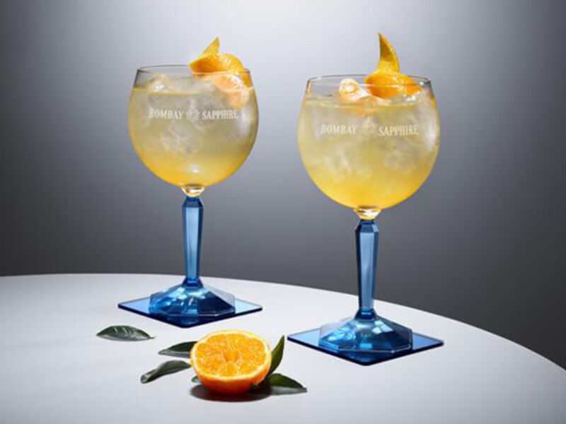 Citrus sapphire cocktail