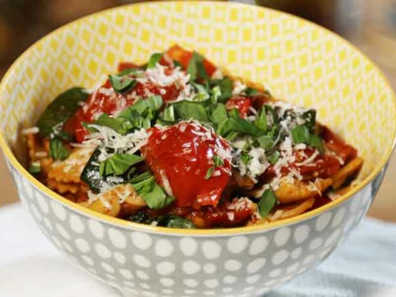 Pasta and roasted tomatoes recipe