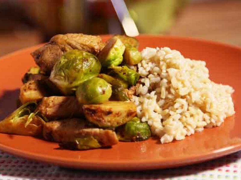 Pork and brussels sprouts recipe