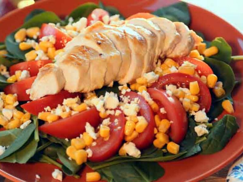 Spinach and chicken salad recipe