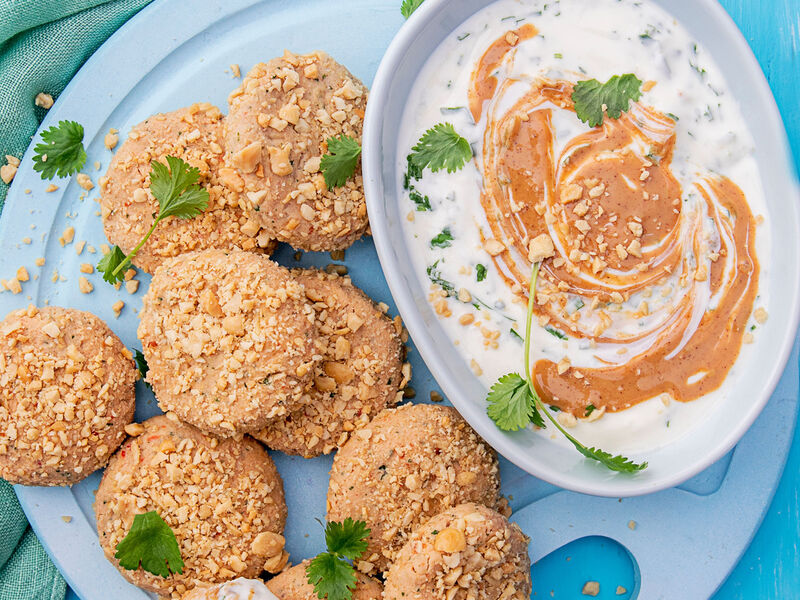 SuperValu Sharon Hearne-Smith Chicken and Peanut Butter Bites With Lime Yogurt Dip