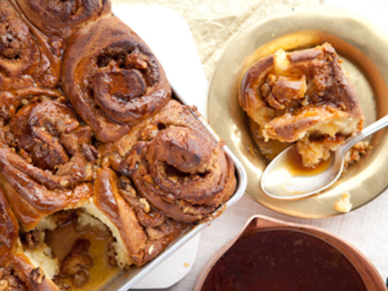 Apple and Orange Buns to share with a Butterscotch and Whiskey Glaze