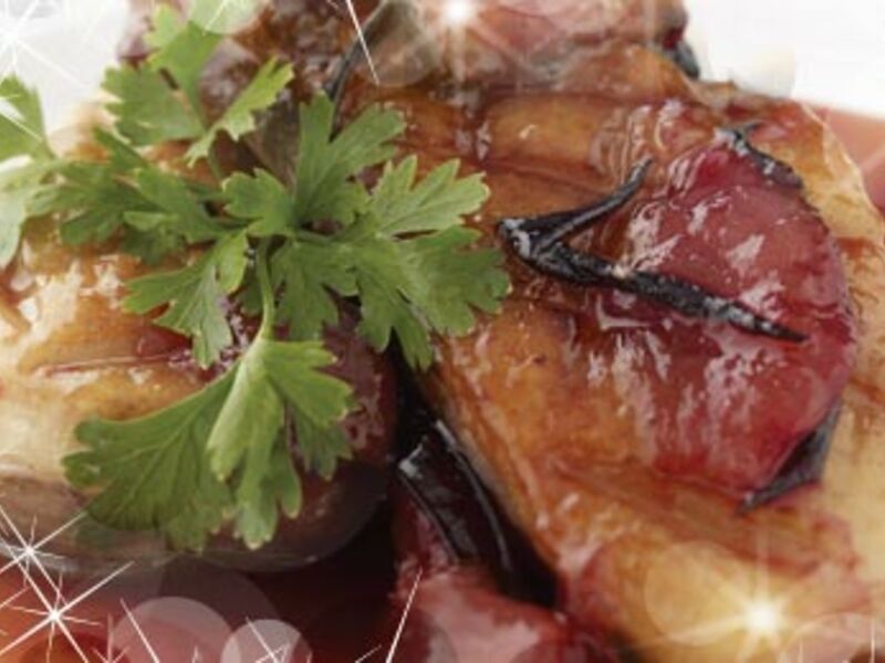 Duck Breast with Sweet & Sour Plum Compote