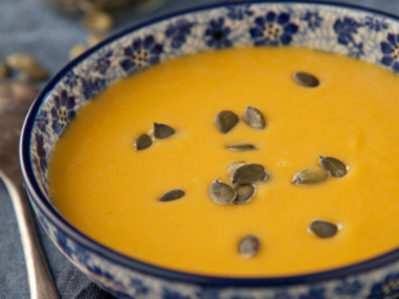 Pumpkin Soup with Chilli Pumpkin Seeds